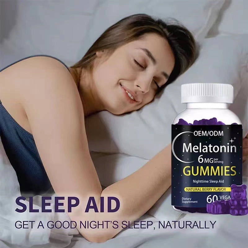 Melatonin Gummy Supplements,Sleep Aid Gummies for Adults with Melatonin 6mg,Vegan Chewable Sleep Supplement, Melatonin Gummie Sleep Vitamin