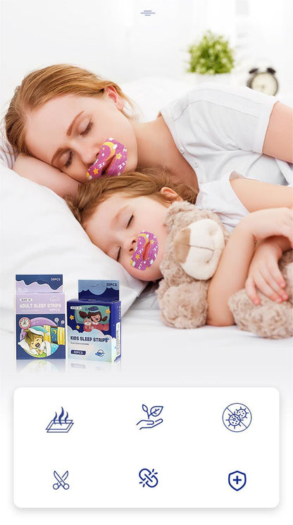 Closed Mouth Breathing Patches to Correct The Bad Habit of Breathing Through The Mouth and Improve The Quality of Sleep