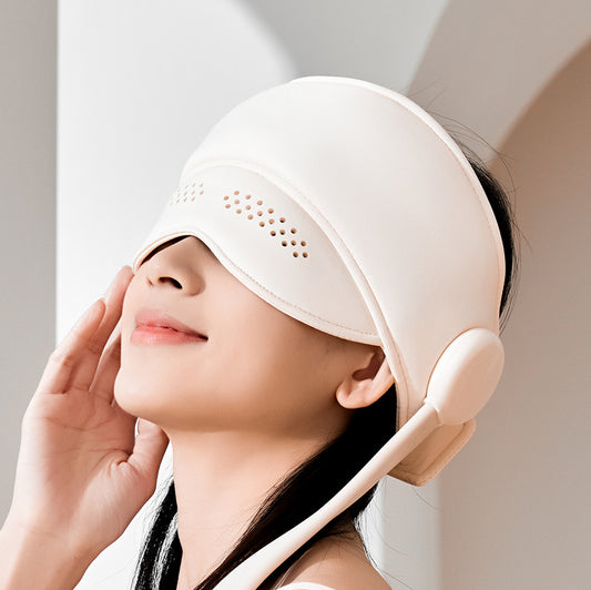 Sleep Aid Device，Head and eye integrated intelligent Massager Decompression Device, a Scalp and Eye hot Compress Massage Device, with Remote Control, Heating, and Compression