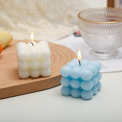 Bubble Candle，Trendy Home Decor Candle，Aromatherapy candles，Premium Handmade Soy Wax Rubik's Cube Candle