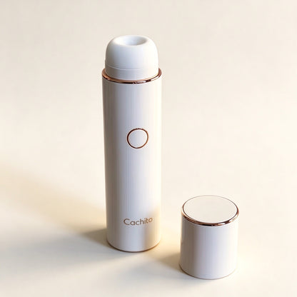Mini suction vibrator, palm-sized with intense stimulation - whisper-quiet and discreet for travel，Mini suction toy in white color, palm-sized clitoral stimulator