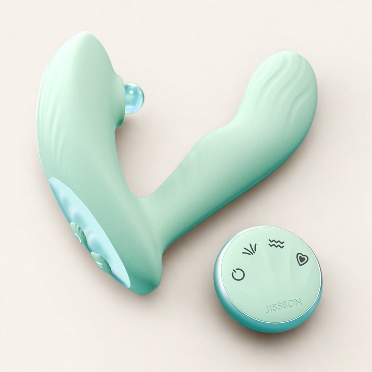 Thrusting G-spot massager with 8 modes and remote, IPX6 waterproof, body-safe silicone - rechargeable and whisper quiet