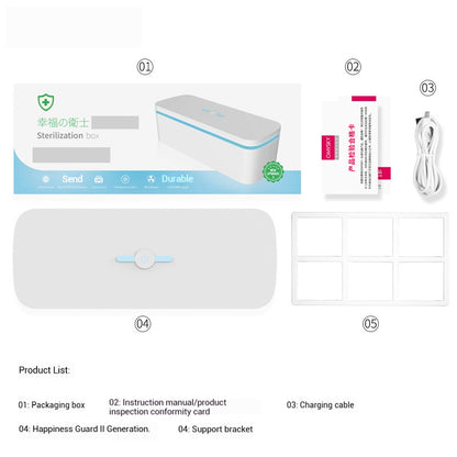 OMYSKY Portable UV Sanitizer Pro - Happiness Guardian II:5-Minute Automatic Sterilization Box for Phone, Makeup Brushes, Travel & Baby Items