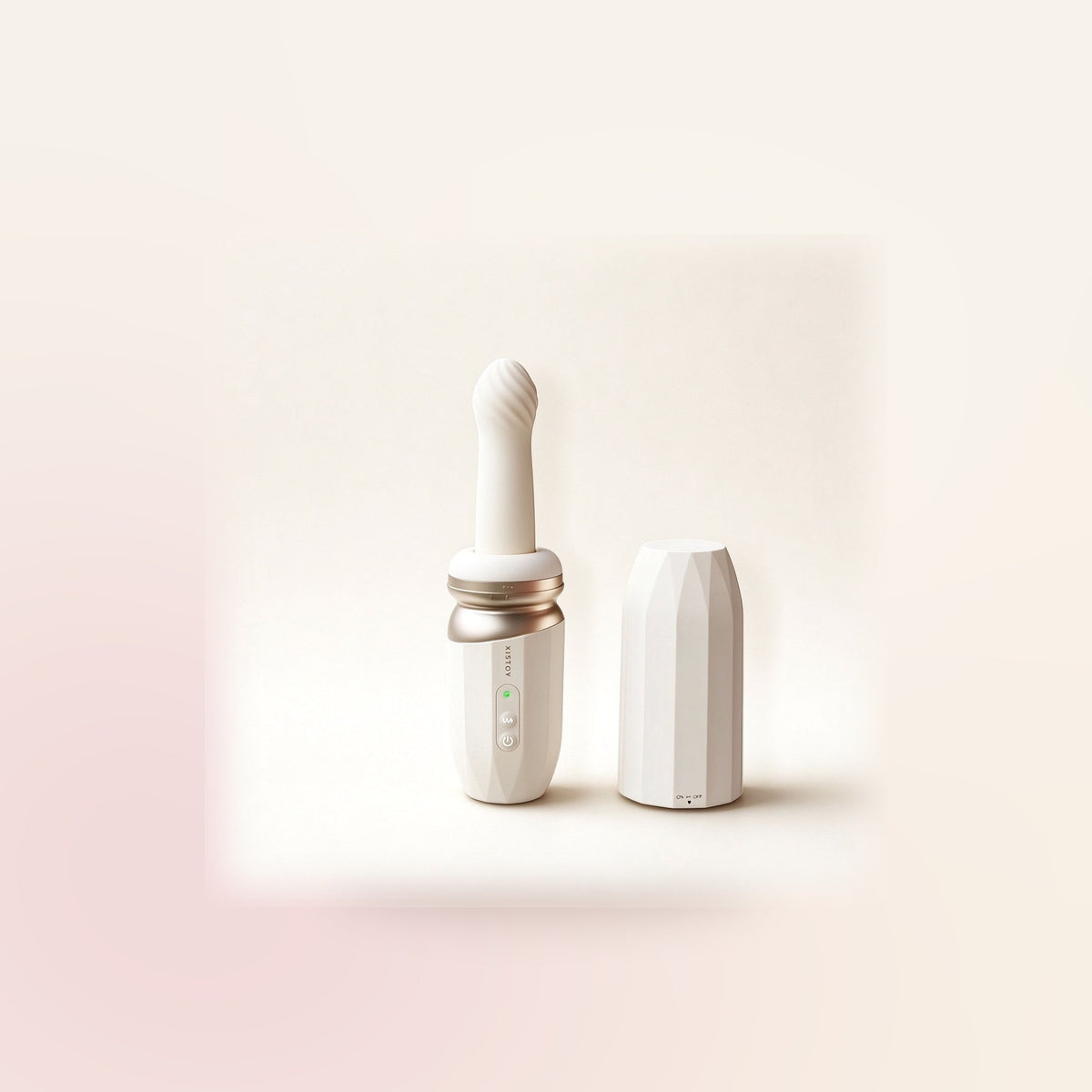 CD-HOMES Kisstoy Rose Pulse Massager on a soft cream background